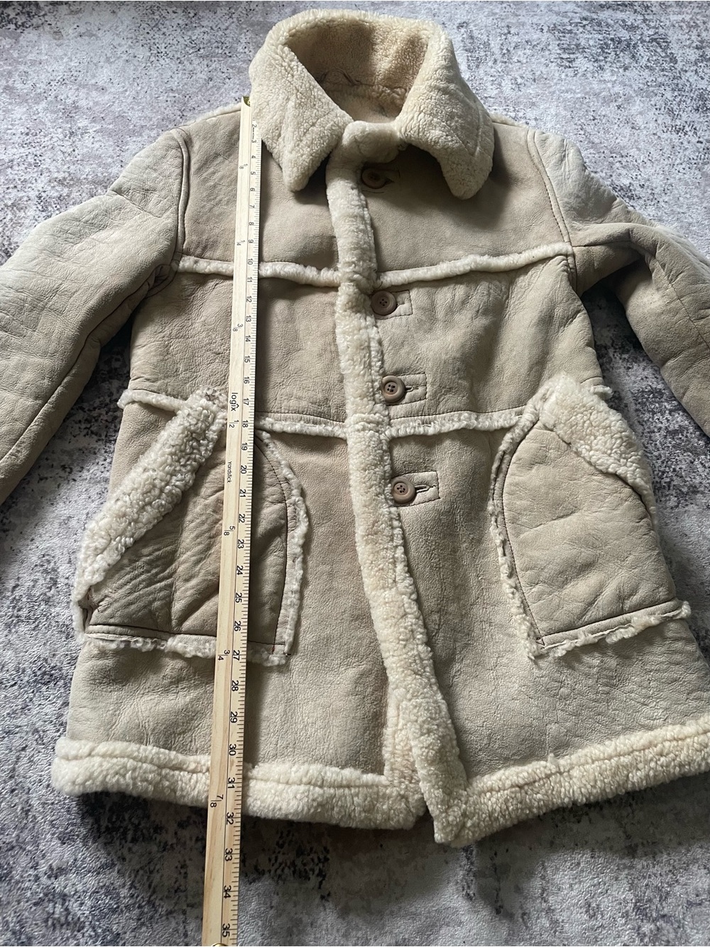 Vintage Genuine Shearling Coat from Uruguay Unisex 38